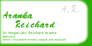 aranka reichard business card